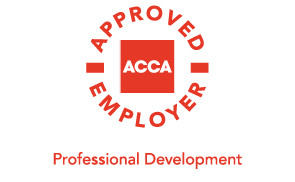 logo for ACCA approved employer for professional development