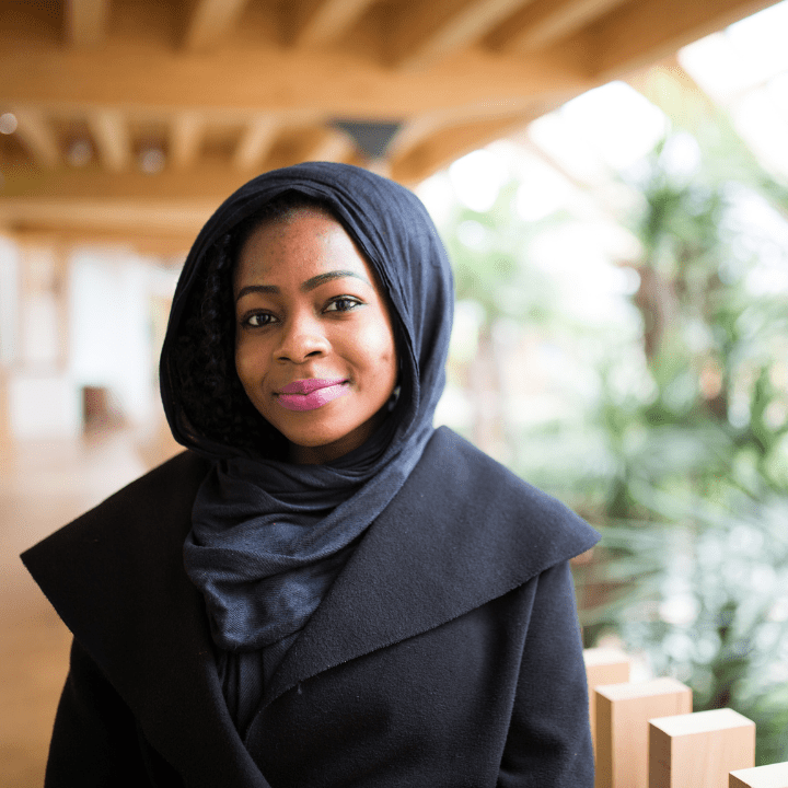 Student wearing a hijab in Essex Business School