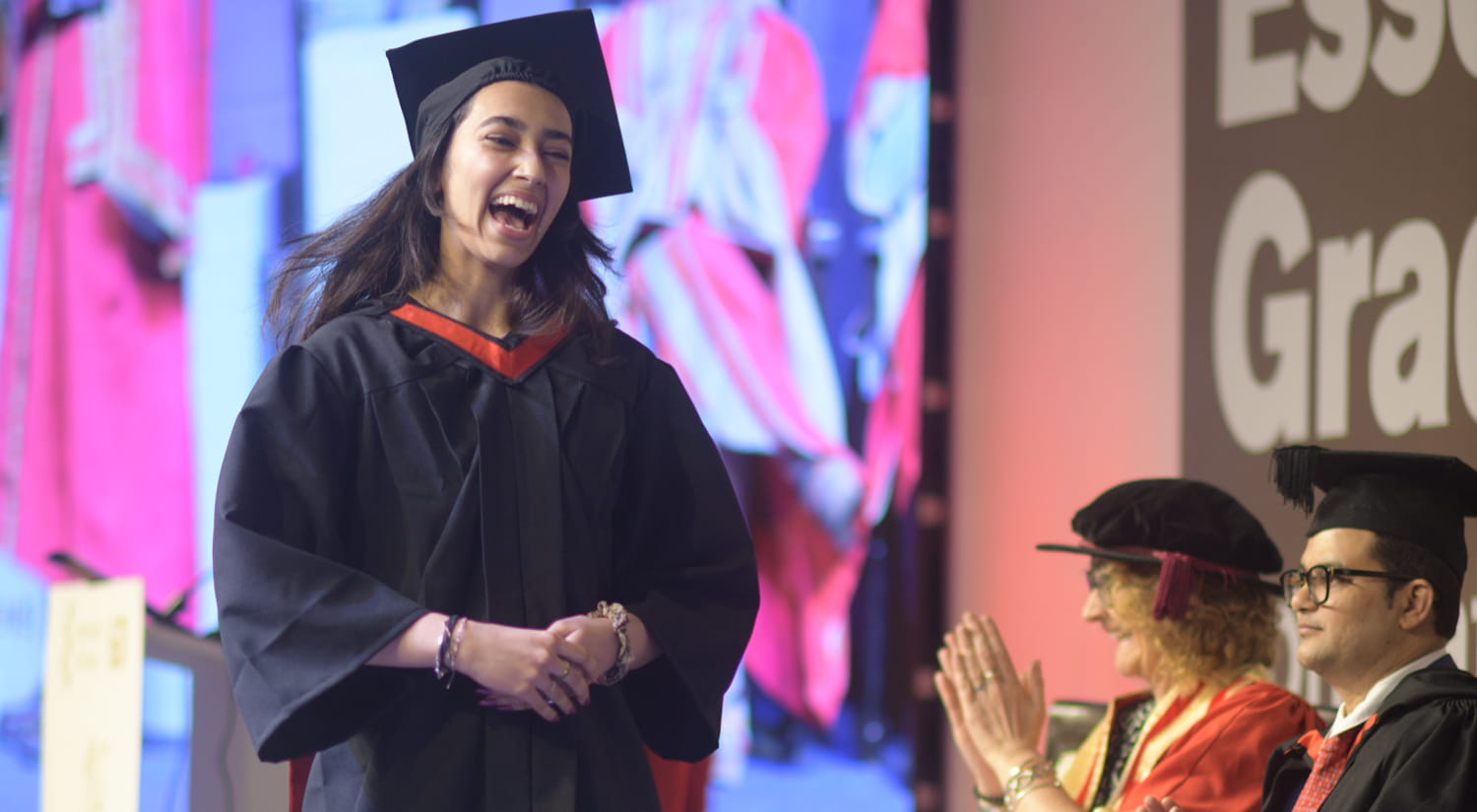 Smiling student at India Graduation