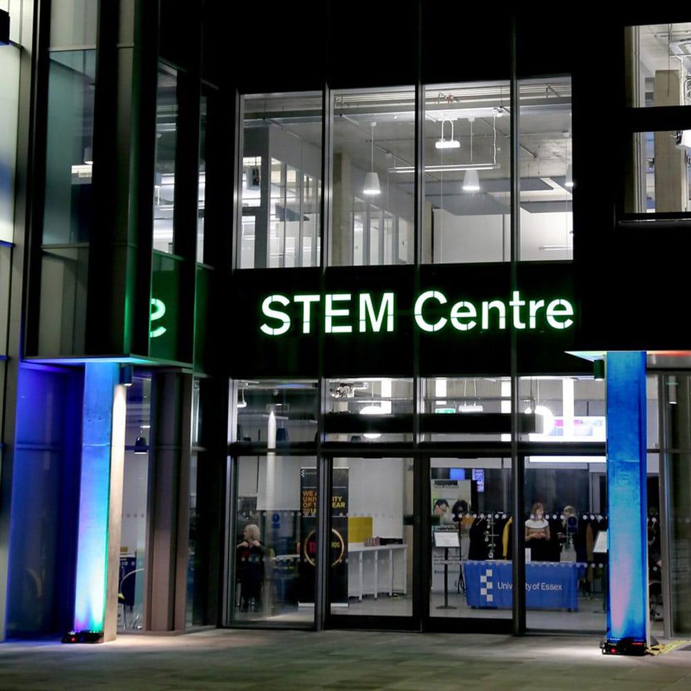 STEM Centre is lit up for opening