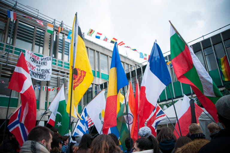 Parade of flags on Square 3