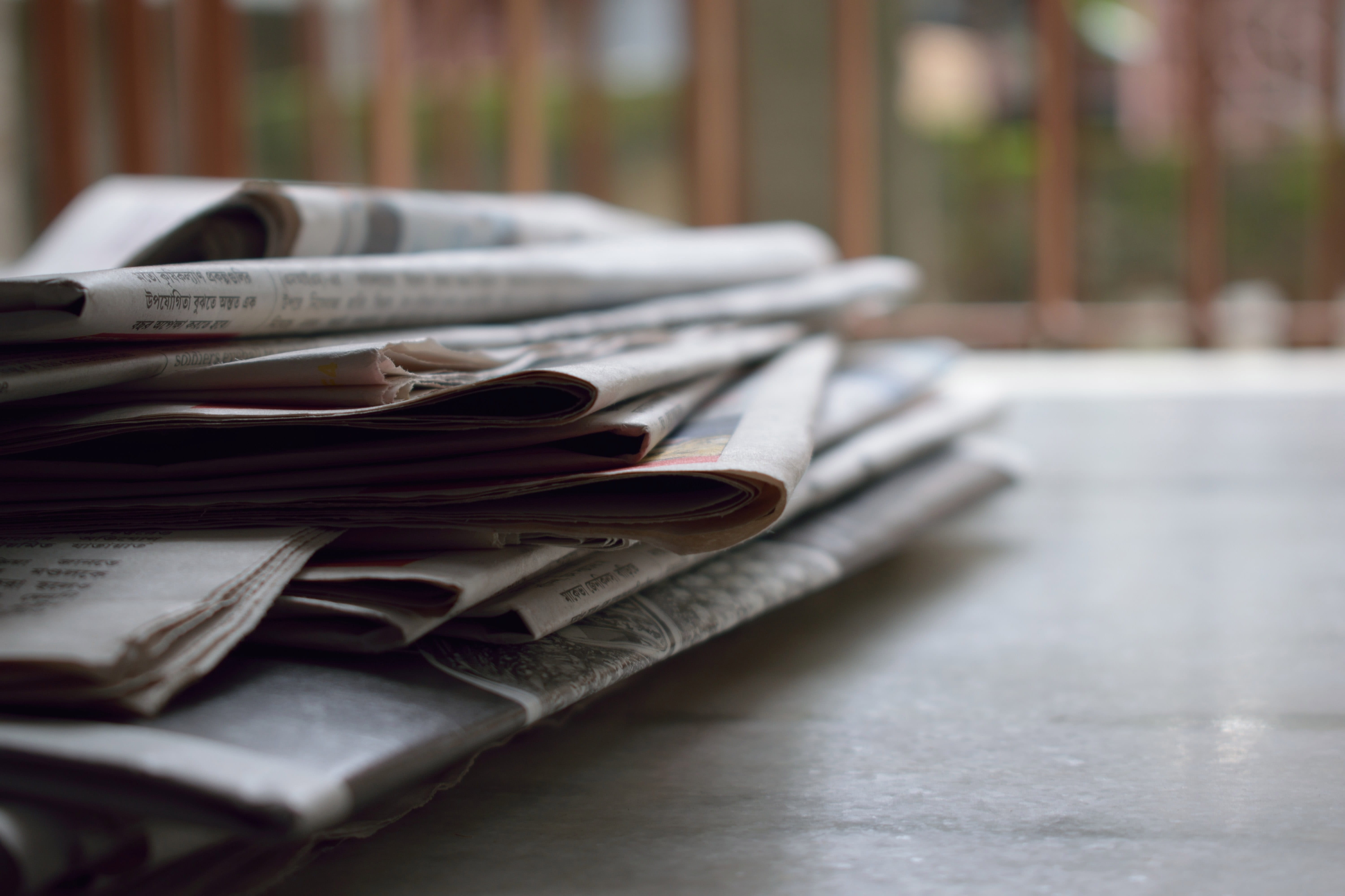 Pile of newspapers