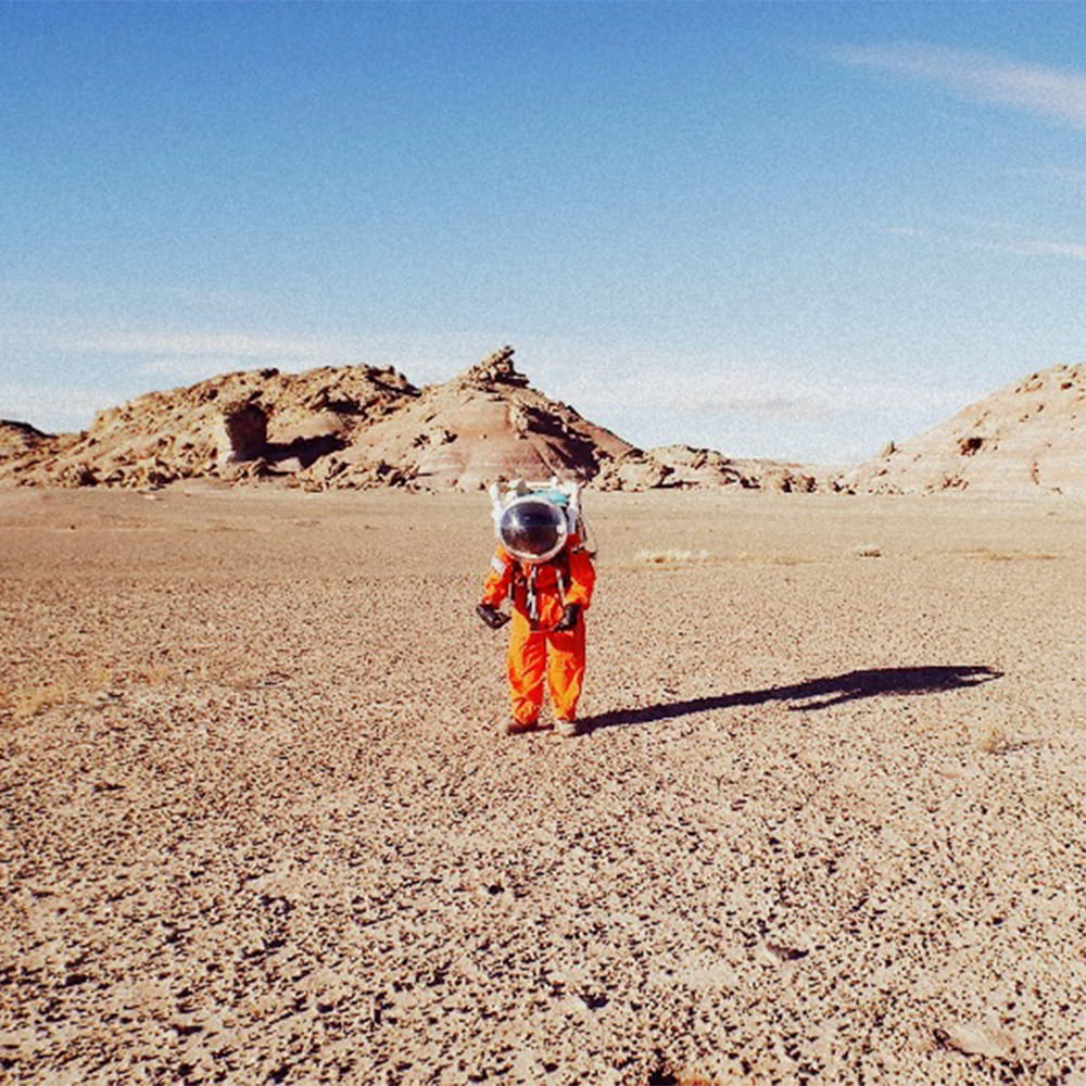 Anushree Srivastava in protective space suit