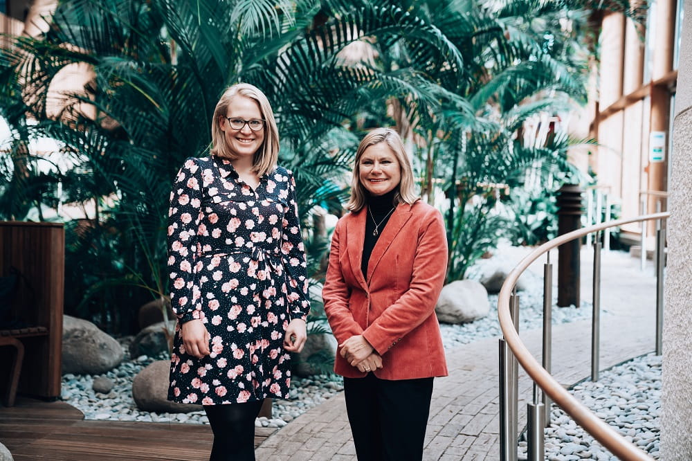 Lucy Murray and Justine Greening