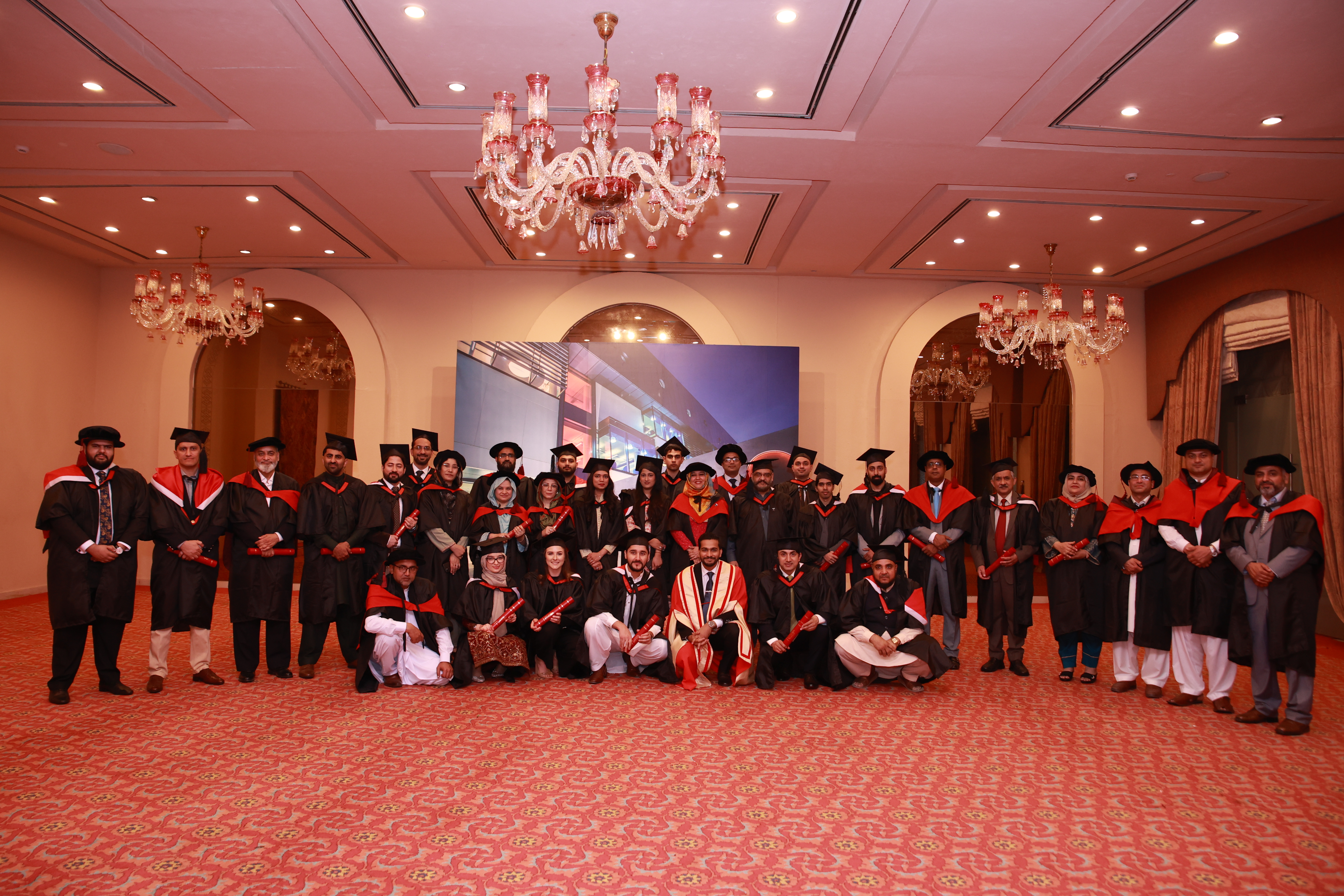 All the graduates celebrate together