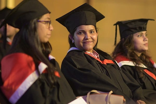 Three students at our India Graduation in New Delhi. 2024.