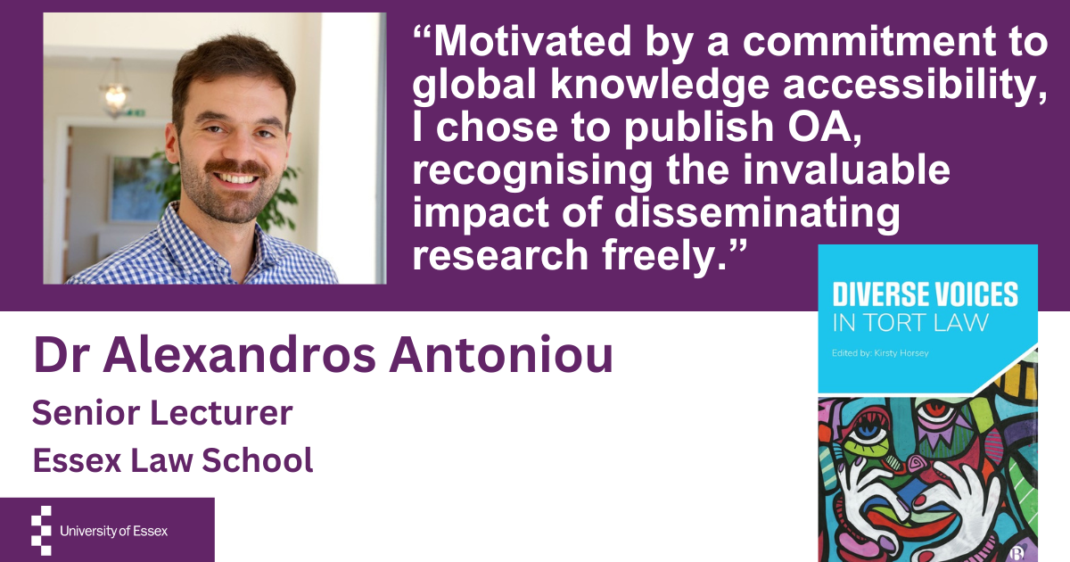 Alexandros Antoniou, Senior Lecturer in Law, Essex Law School, Diverse Voices in Tort Law