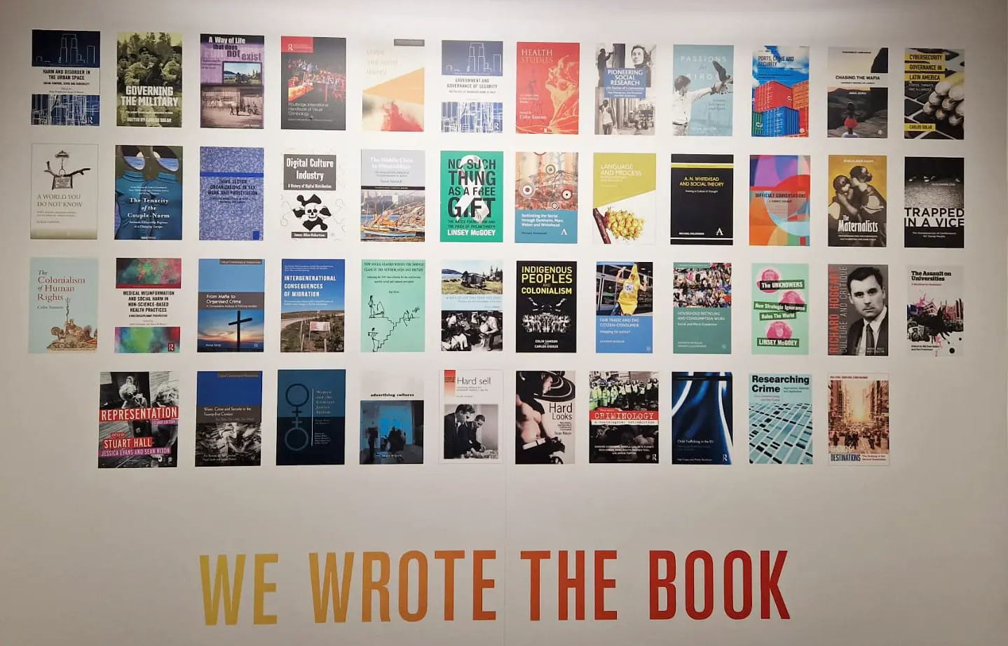 Wall of Sociology book covers