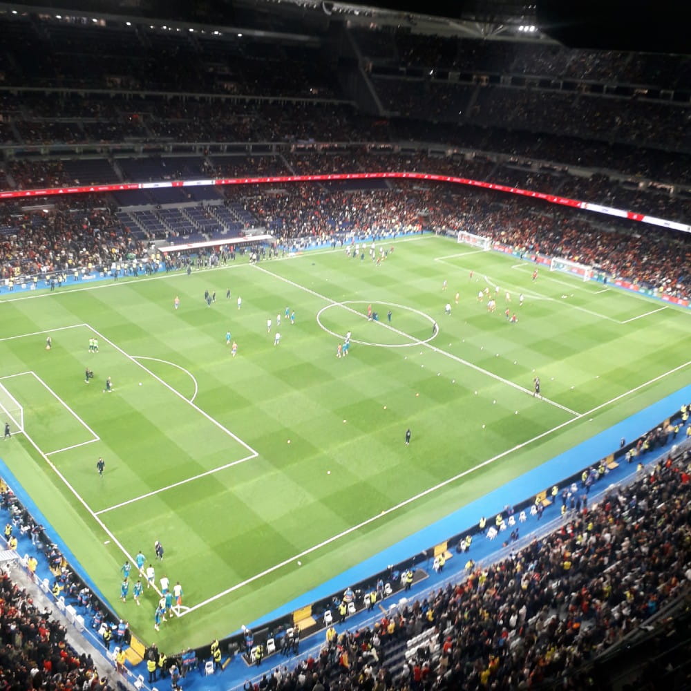 A view of inside a football stadium