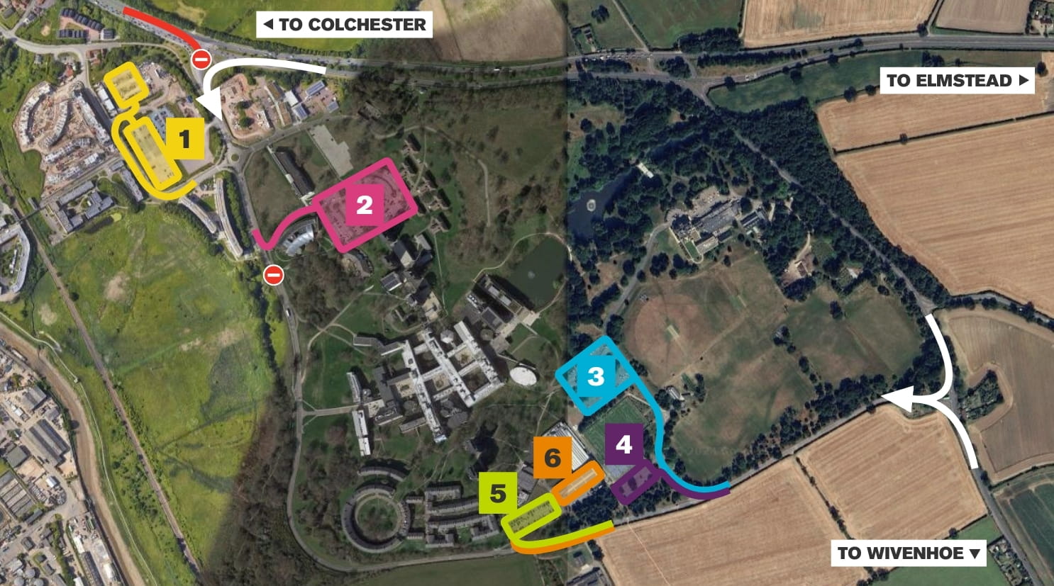 Colchester Campus Parking (Imagery ©2024 Airbus, Maxar Technologies, Map data ©2024 Google) 