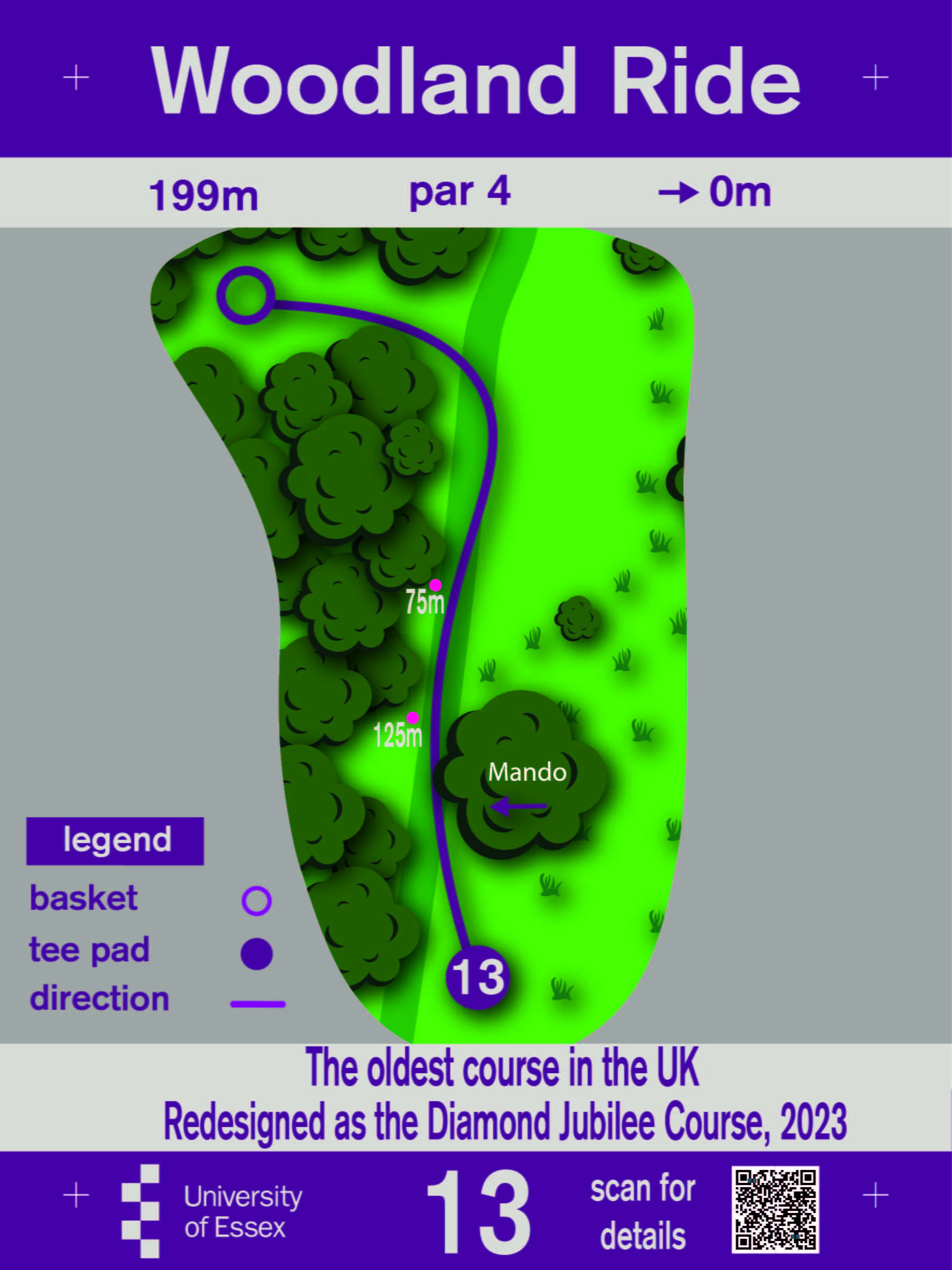 University of Essex Disc Golf Hole 13