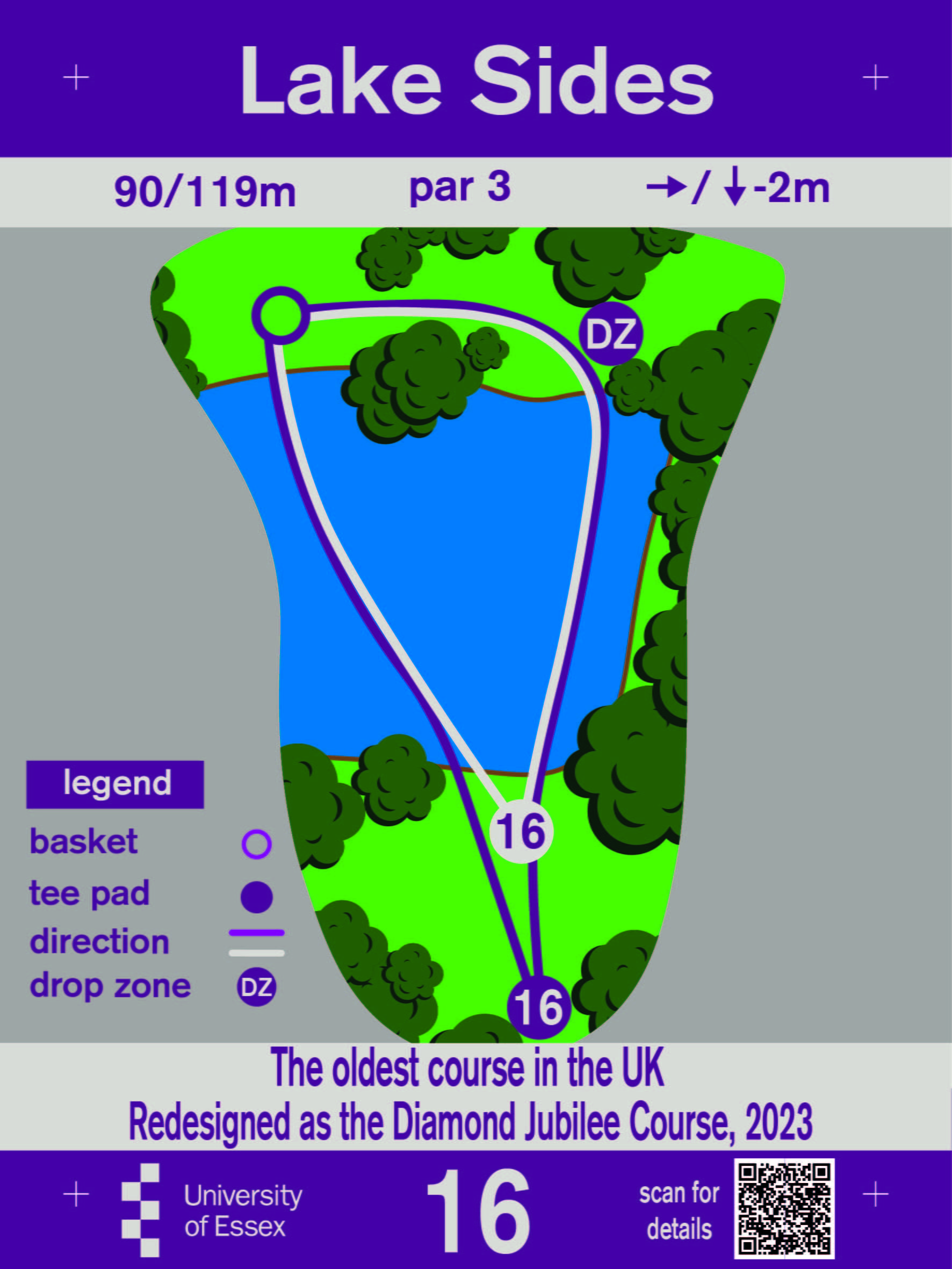 University of Essex Disc Golf Hole 16