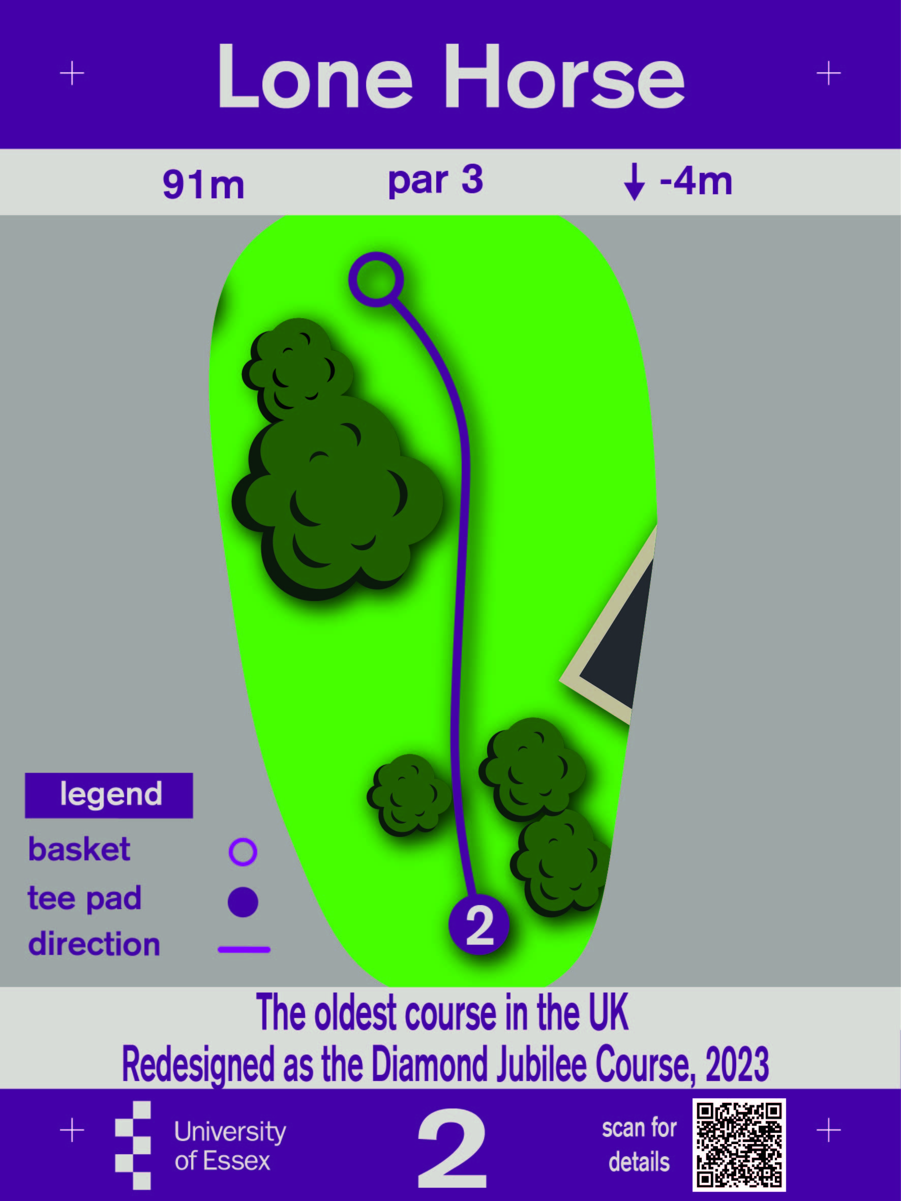 University of Essex Disc Golf Hole 2