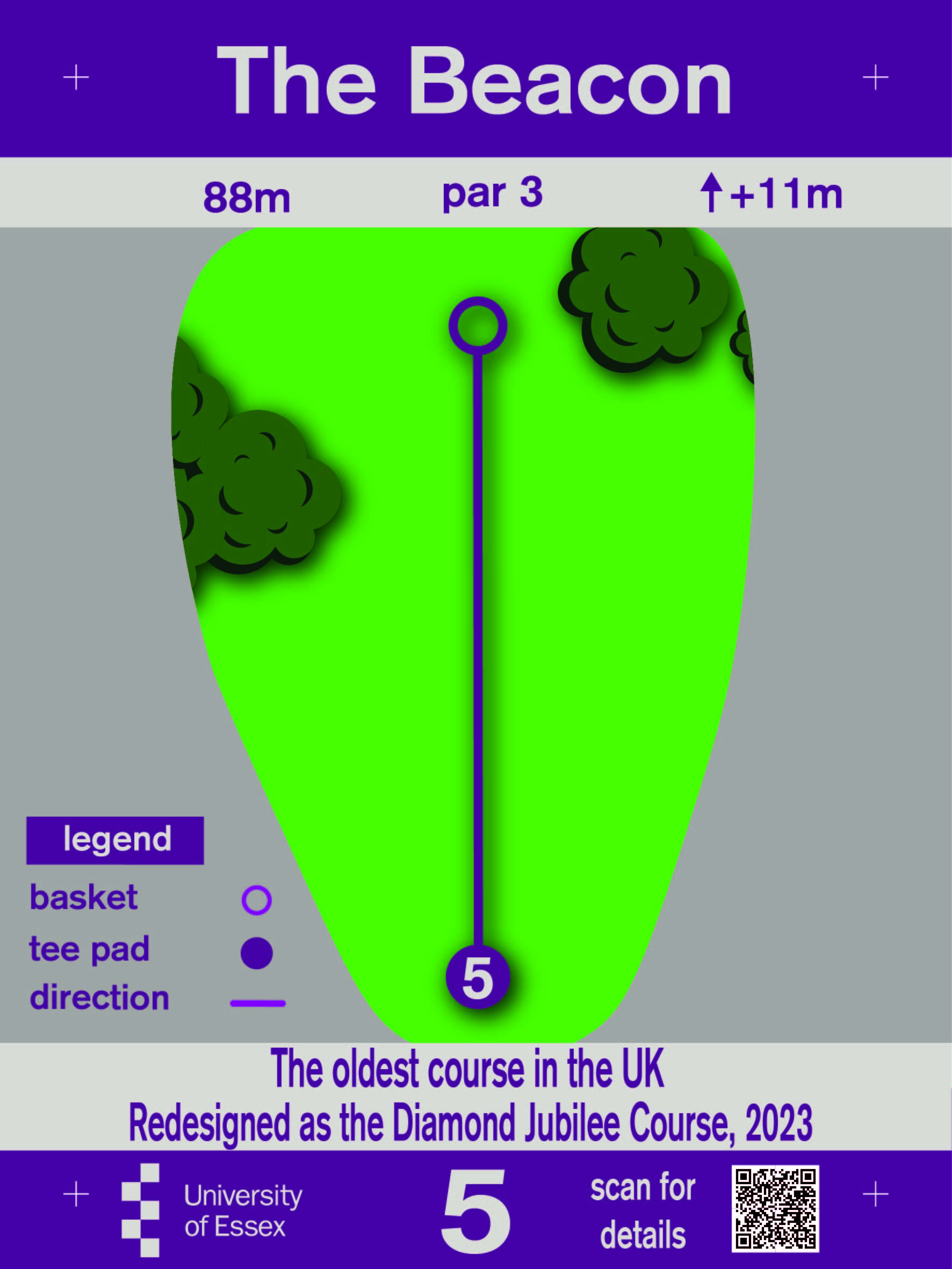 University of Essex Disc Golf Hole 5