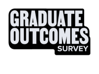 Logo showing black background with white writing "Graduate Outcomes Survey"