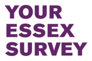 Logo showing white background with purple text reading 'your Essex survey